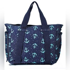 Waterproof Large Beach Tote Bag - Top Zipper, Cooler Pocket, Key Holder, USB